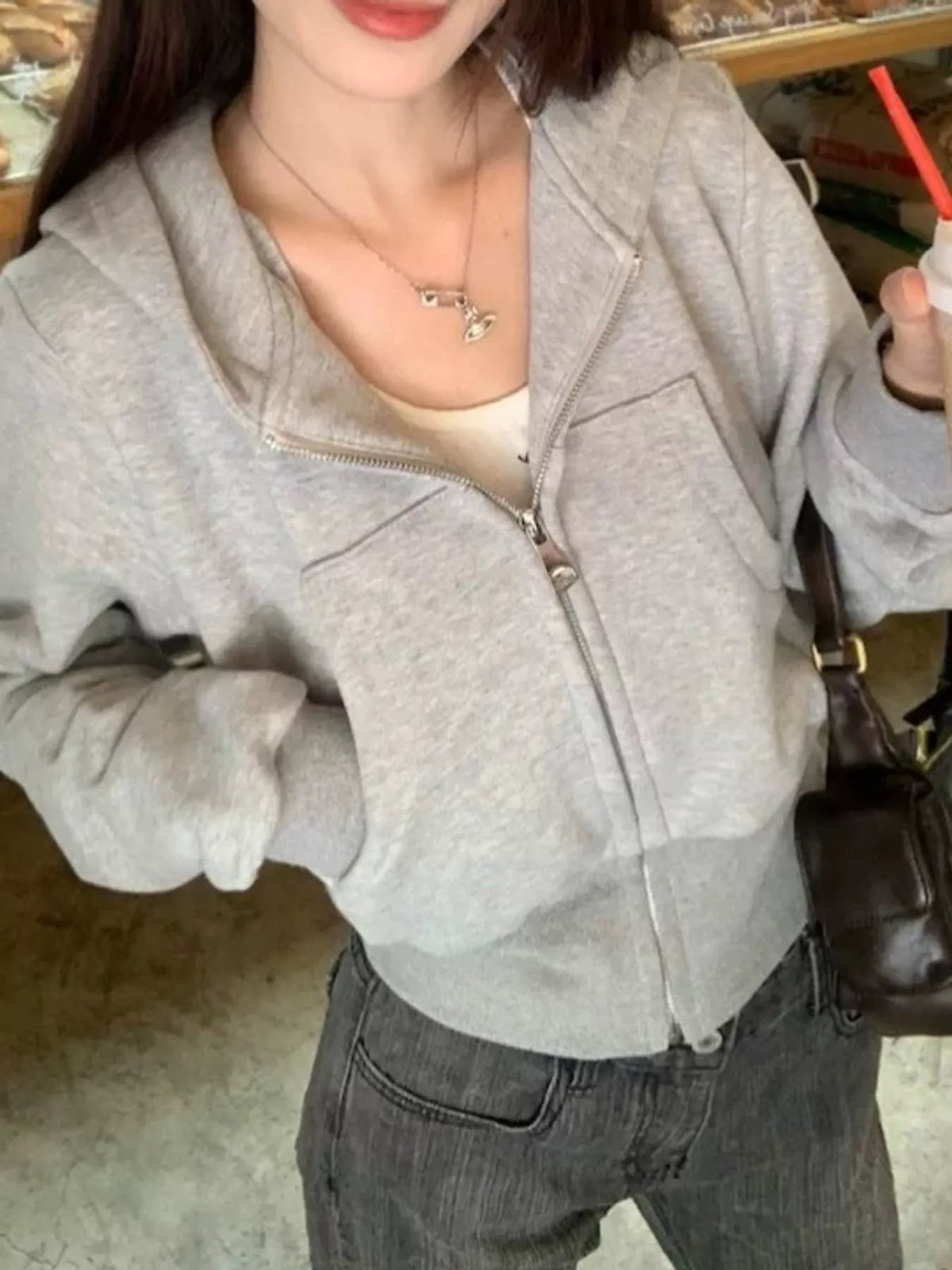 Zip-Up Hoodie with Front Pockets - Bitsy Gypsy Boutique