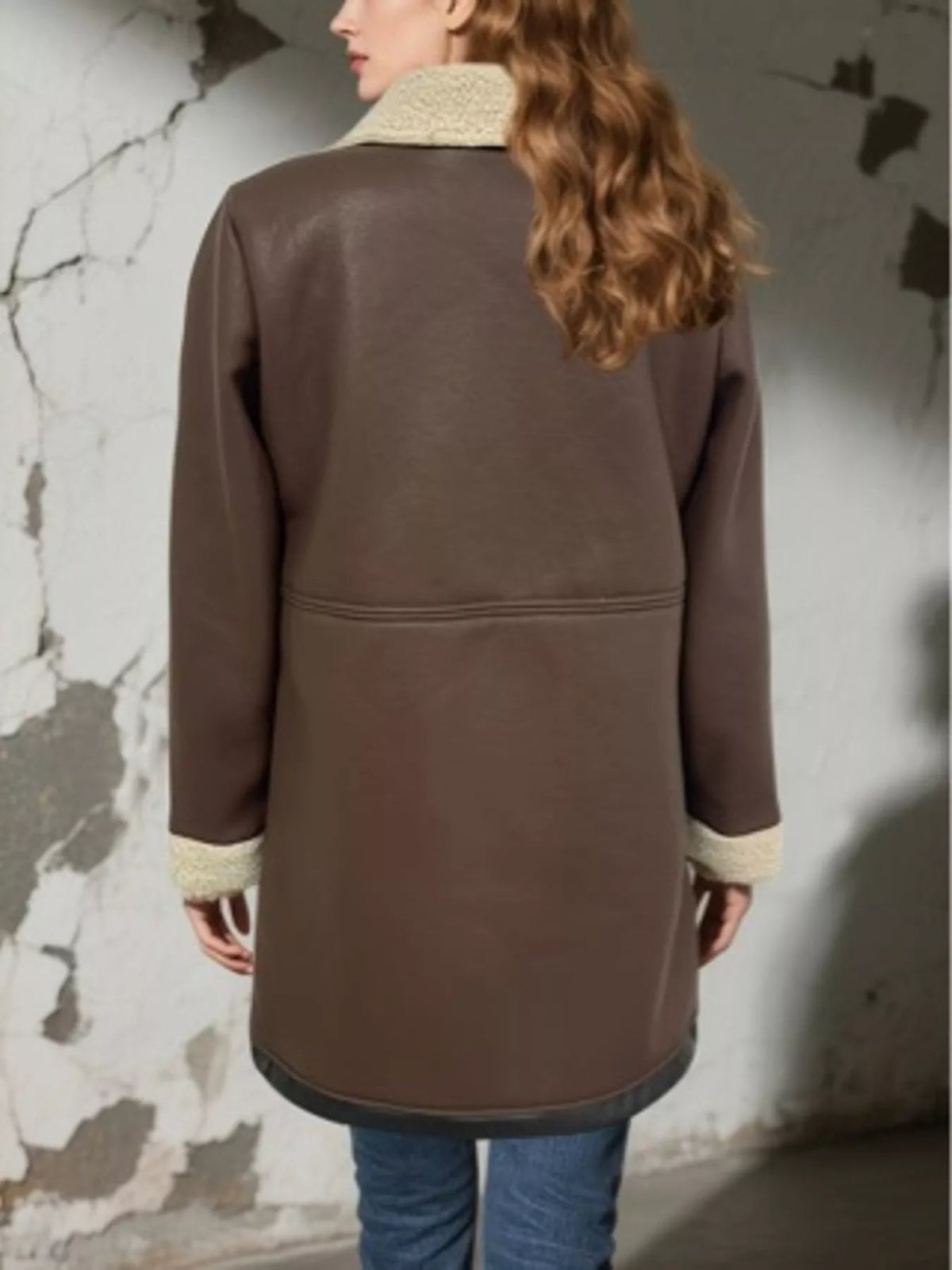 Zip Up Sherpa Leather Outerwear - Bitsy Gypsy Boutique