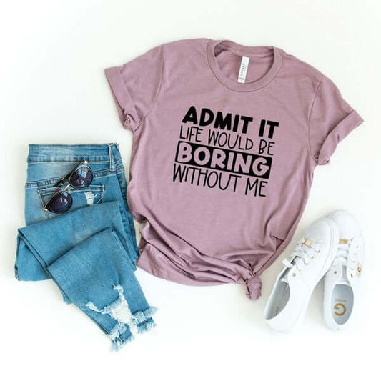 Admit It Short Sleeve Graphic Tee - Bitsy Gypsy Boutique