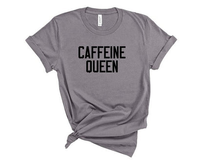 Caffeine Queen Crewneck Tee - Bitsy Gypsy Boutique