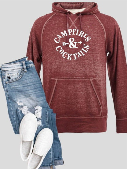 Campfires and Cocktails Vintage Hoodie - Bitsy Gypsy Boutique