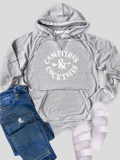 Campfires and Cocktails Vintage Hoodie - Bitsy Gypsy Boutique