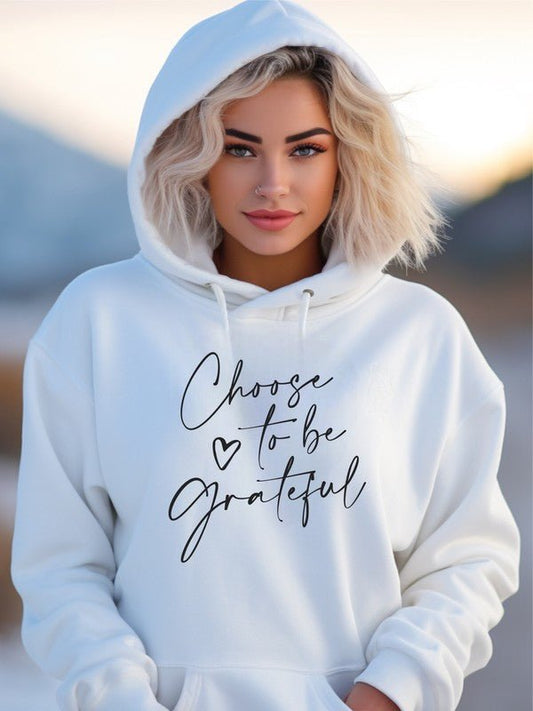 Choose to be Grateful Graphic Hoodie - Bitsy Gypsy Boutique