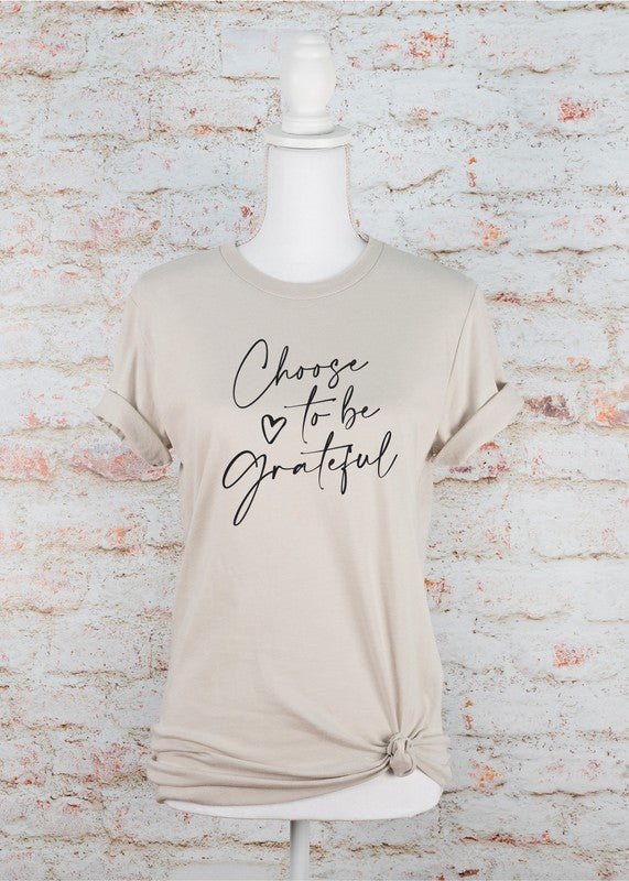 Choose to be Grateful Graphic Tee - Bitsy Gypsy Boutique