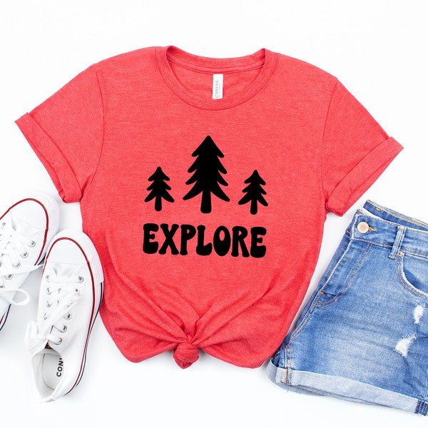 Explore Bold Short Sleeve Graphic Tee - Bitsy Gypsy Boutique