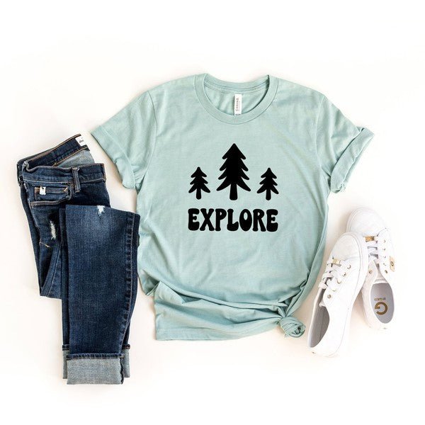 Explore Bold Short Sleeve Graphic Tee - Bitsy Gypsy Boutique