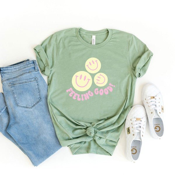 Feeling Good Short Sleeve Graphic Tee - Bitsy Gypsy Boutique