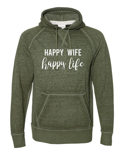 Happy Wife Happy Life Vintage Hoodie - Bitsy Gypsy Boutique