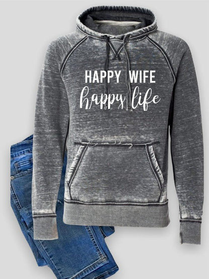 Happy Wife Happy Life Vintage Hoodie - Bitsy Gypsy Boutique