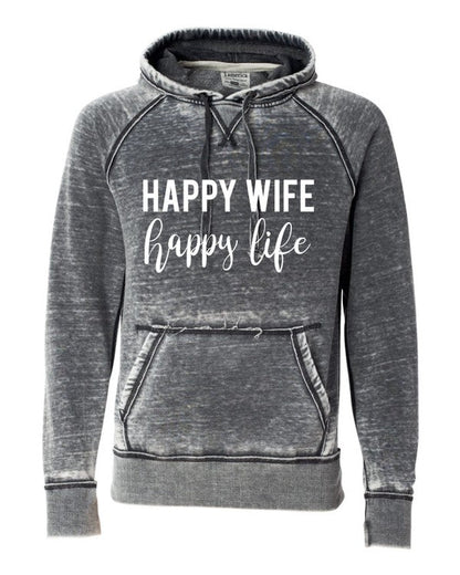 Happy Wife Happy Life Vintage Hoodie - Bitsy Gypsy Boutique