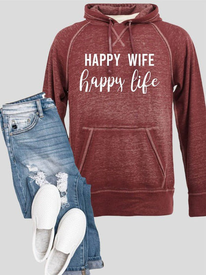 Happy Wife Happy Life Vintage Hoodie - Bitsy Gypsy Boutique