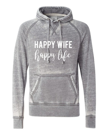 Happy Wife Happy Life Vintage Hoodie - Bitsy Gypsy Boutique